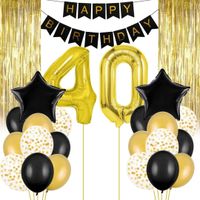 Zestaw balonowy na 40 urodziny złoty duży