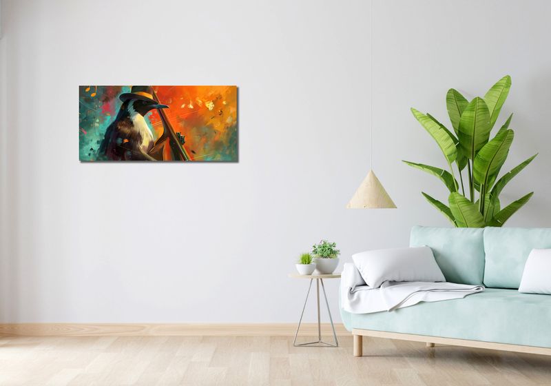 Obraz 90x40cm Pingwinia Nuta zdjęcie 2