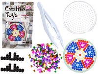 Koraliki do prasowania, Prasowanka, Szablon, Saszetka KOLOROWY KWIATEK