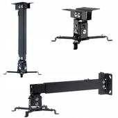 UCHWYT WIESZAK DO PROJEKTORA RZUTNIKA 3W1 SUFITOWY ŚCIENNY TELESKOPOWY