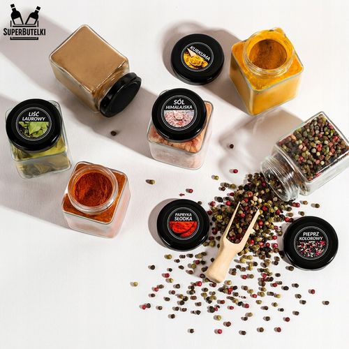 24x słoiczki 120 ml na przyprawy + NABIERAK + 200x etykiety PRZYPRAWNIK na Arena.pl