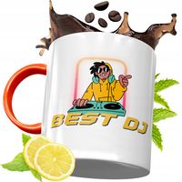 Kubek Pomarańczowy Dla Dja Prezent Z Nadrukiem Ze Zdjęciem