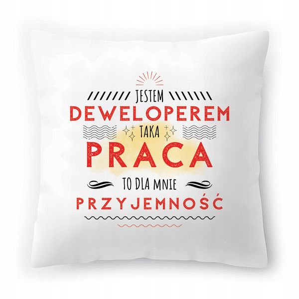 Poduszka Dla Dewelopera Na Urodziny Prezent Z Nadrukiem Ze Zdjęciem zdjęcie 1
