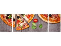 90CM 80 OBRAZ 3 ELEM PIZZA ŚCIENNY