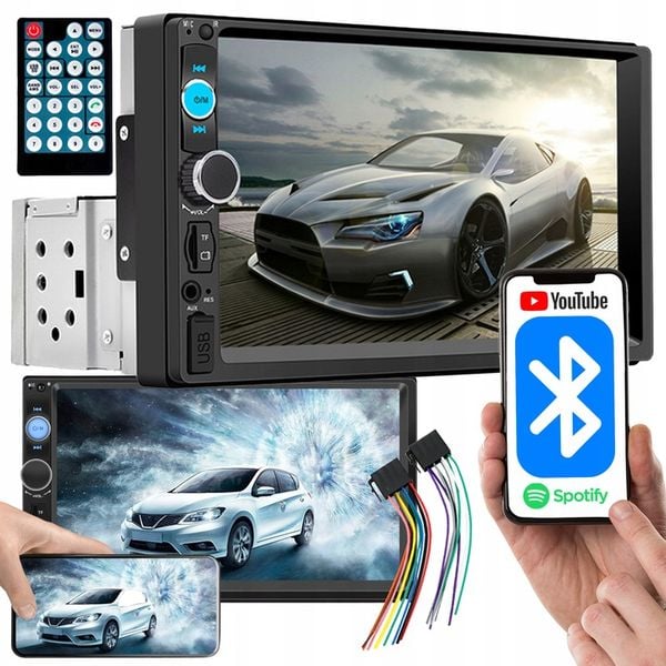 RADIO SAMOCHODOWE BLUETOOTH 1 DIN 7" USB MICRO SD 4x45W DOTYKOWY EKRAN zdjęcie 1