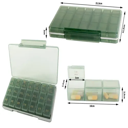 Pojemnik na leki tabletki pudełko pory dnia lekarstwa tygodniowy na Arena.pl