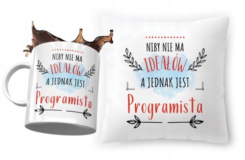 Zestaw Dla Programisty Poduszka + Kubek Na Prezent Z Nadrukiem Ze Zdjęciem na Arena.pl