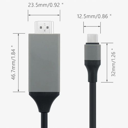KABEL ADAPTER USB-C 3.1 HDMI 4K MHL TV do Telefonów Samsung DEX Macbook 2m na Arena.pl