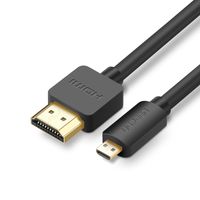 kabel przewód audio video microhdmi - hdmi 2.0 1m czarny
