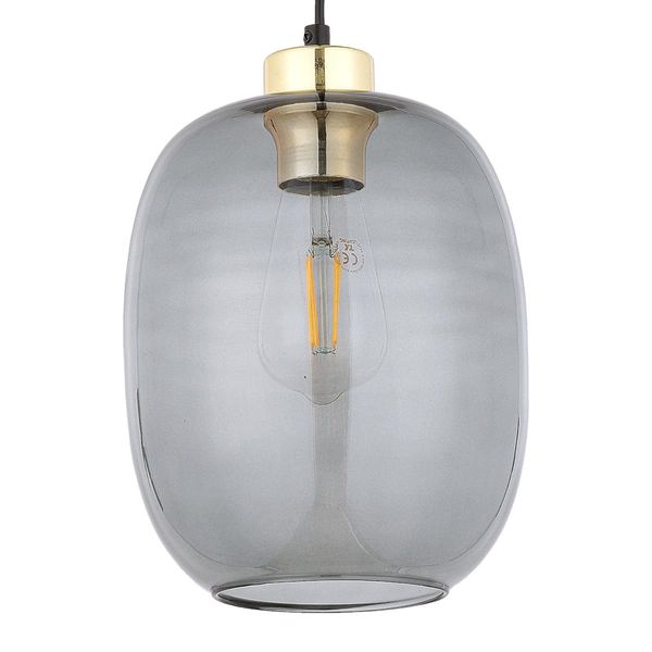 Owalna lampa wisząca Omega 4572 TK Lighting szklana czarna przydymiona zdjęcie 1