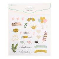 akwarelowe naklejki papierowe love & marriage 5626