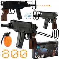 Karabin metalowy na kulki 6mm plastikowe żelowe strzałki HJ353W +800 kulek