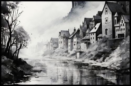 Plakat 91,5x60cm Mglisty Refleks na Arena.pl