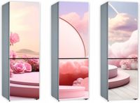 Mata magnetyczna magnes ozdobny na lodówkę RÓŻOWE PODIUM SCENA 210x61 cm