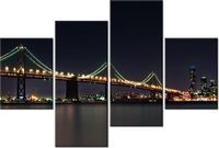 140CM 70 OBRAZ NOCNE ZDJĘCIE MOSTU TANEL TEEMUSK ŚCIENNY