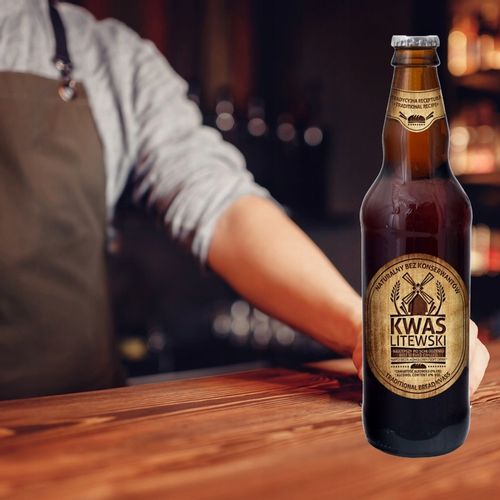 8x500ml Kwas Chlebowy Litewski Naturalny Napój Gazowany na Grilla / Naturo na Arena.pl