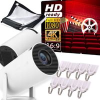 Projektor smart hd 720p 4k rzutnik wifi bluetooth + ekran projekcyjny 100"