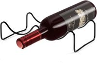 TONLEA Regał na wino Czarny 6cm x 23,5cm x 14cm