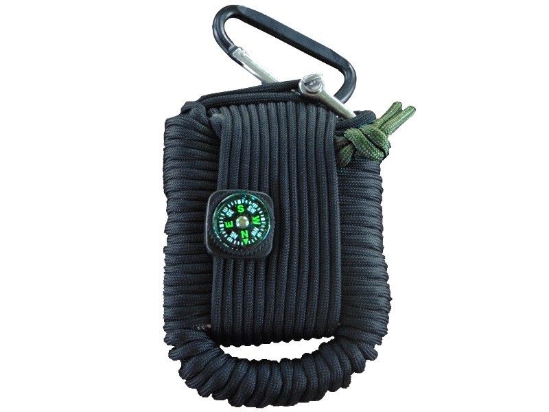 PARACORD SURVIVAL KIT LARGE CZARNY zdjęcie 1
