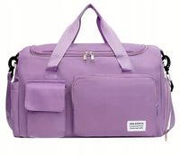TORBA DAMSKA FIOLETOWA PODRÓŻNA SPORTOWA TURYSTYCZNA BAGAŻ NA WYCIECZKĘ