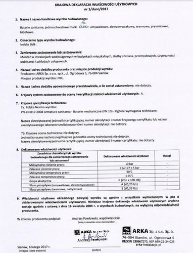 Bateria umywalkowa stojąca Duro Alisso chrom na Arena.pl