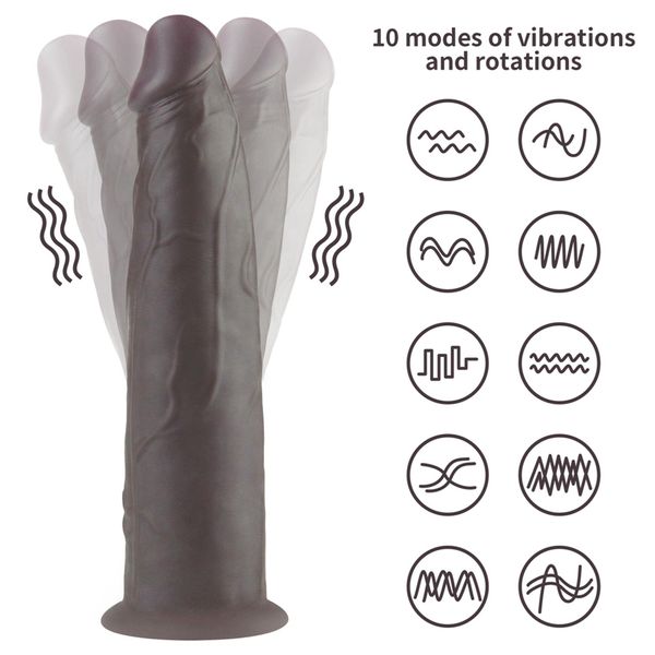9.0'' Dual Layered Platinum Silicone Rotator zdjęcie 5