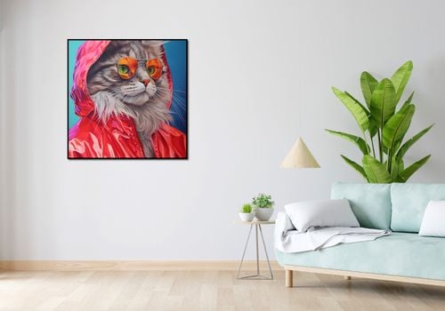 Plakat 90x90cm Kot w Stylu na Arena.pl