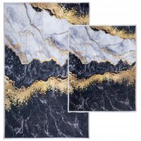 KOMPLET DYWANIKI ŁAZIENKOWE 2 szt ANTYPOŚLIZGOWE MODNY WZÓR ZESTAW