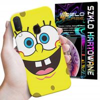 ETUI CASE DO SAMSUNG A20E - SPONGEBOB BAJKI GRY WYBÓR PLECKI + SZKŁO