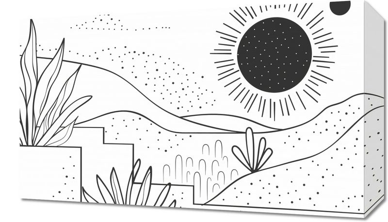 Obraz 50x30cm Linearny Pejzaż zdjęcie 1