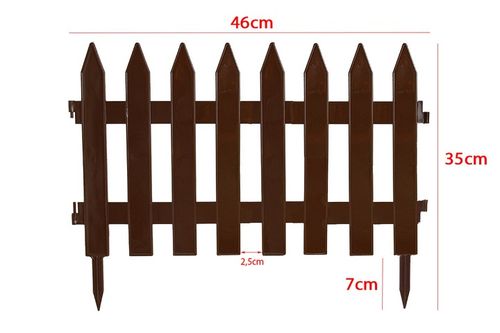 Płotek Palisada Ogrodowa 3,2m IPŁSU Brązowa na Arena.pl