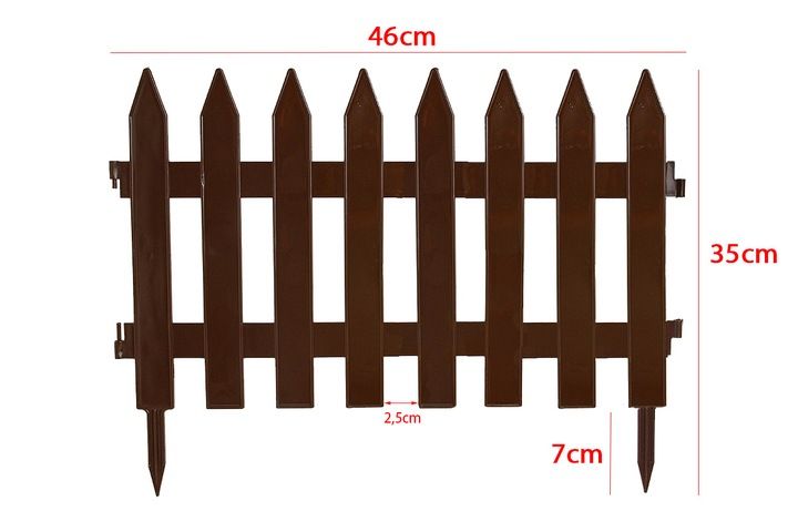 Płotek Palisada Ogrodowa 3,2m IPŁSU Brązowa zdjęcie 3
