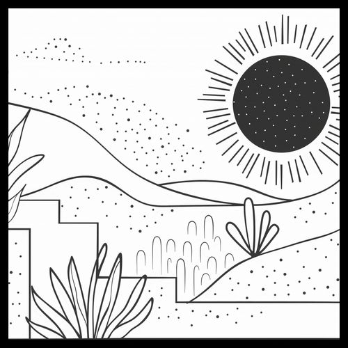 Plakat 60x60cm Linearny Pejzaż na Arena.pl