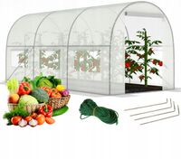 TUNEL FOLIOWY SZKLARNIA OGRODOWA 3x2m FOLIAK NAMIOT kotwy sznurek wzmacnian