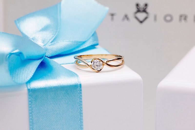 Emaga Złoty pierścionek PZD4357 - Diament zdjęcie 11