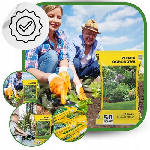 Ziemia Uniwersalna Ogrodowa 50 L Podłoże do kwiatów warzyw EKAGRO na Arena.pl