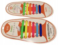 Sznurówki silikonowe bez wiązania DLA DZIECI 12szt