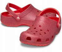 Crocs Damskie Buty Chodaki Klapki Classic Glitter 205942 Clog 39-40