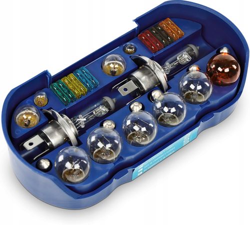 ZESTAW ZASOBNIK KOMPLET ŻARÓWEK ZAPASOWYCH 2x H4 12V + BEZPIECZNIKI 30 ELEM na Arena.pl