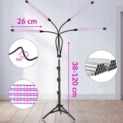 4x LAMPA PANEL DO WZROSTU UPRAWY ROŚLIN FULL SPECTRUM TIMER USB 36W 80 na Arena.pl