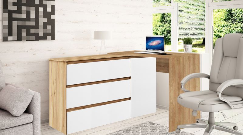 Biurko narożne MEGAN N5 białe zdjęcie 8