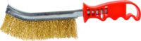Geko szczotka druciana mosiężna do czyszczenia metalu rączka plastikowa