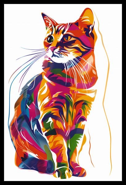 Plakat 30x45cm Nasycony Kot zdjęcie 2