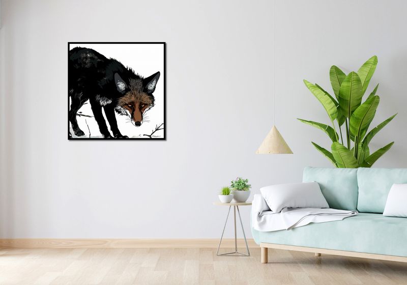 Plakat 80x80cm Nieufny Lis zdjęcie 4