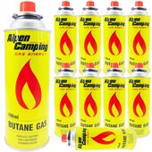 FOX Zestaw 10 x Gaz Kartusz Wkład Gazowy MARKI ALPEN CAMPING 400 ml /