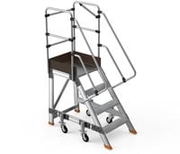 Drabina magazynowa podest jezdny HIGHER 87-YPRO 8703-Y 3 stopnie + podest