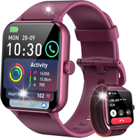Smartwatch Zegarek Damski 1.85" Wodoodporny Zew SMS Okres Alert Krokomierz