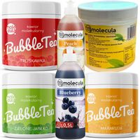 BUBBLE TEA ZESTAW 3x KULKI 2x SYROP +SŁOMKI +KUBKI