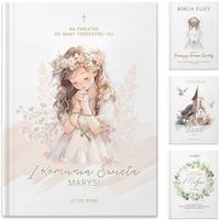 BIBLIA Komunia z imieniem Prezent na Komunię Pamiątka Komunijna