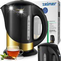 Czajnik elektryczny Zelmer ZCK7630 Gold 2200 W 1,7 l czarny